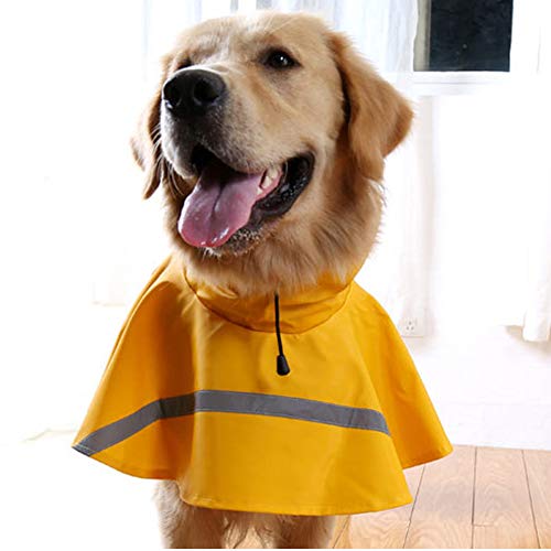 Hapee Dog Raincoats For Large Dogs With Reflective Strip Hoodie,Rain Poncho Jacket For Dogs #TOP2