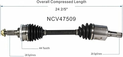Miniatura 4 de 1 unids lado del conductor delantero CV eje conjunto CV eje para Mazda 626 1993 1996 2000 2002 para Mazda 626 Manual Trans 1994 1995 1997 1998 1999