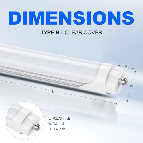 CNSUNWAY 8FT T8 LED Tube Lights (25 Pack) - 50W (130W Equiv.) High-Output 5000K Daylight, 5400LM, FA8 Single Pin Ballast Bypass, Frosted Cover for T8/T10/T12 Fluorescent Replacement in Garage, ETL