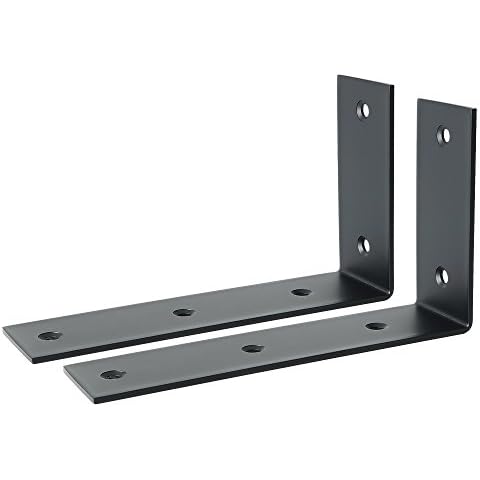 Escuadras Metalicas Negro Soporte Estanteria Pared Cover