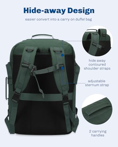 Image of Hynes Eagle 38L Flight Approved Backpack Carry On Travel Bag for Men Women