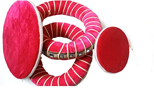 of Tabla Ring Tabla Cushion & Cover for Bayan| Laminated Sunmica & Velvet Gaddi & Ring Set Use for Tabla Set+Adjustable Guitar Strap for Folk