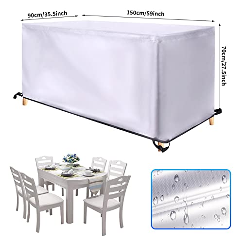 Housse salon de jardin 260x260x85 bâche imperméable table et canapé rotin