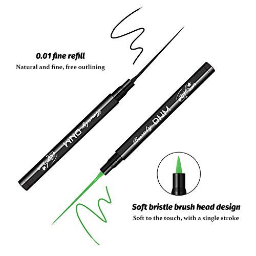 Firstfly 10Pcs Matte Liquid Colored Eyeliner Pen Colorful Eyeliner Pencil Set,Red Purple Blue Black Pink Liquid Eye Liner Color Eyeliner Pen Set Waterproof Smooth Eyeliner Pen Women Cosmetic thumb #2