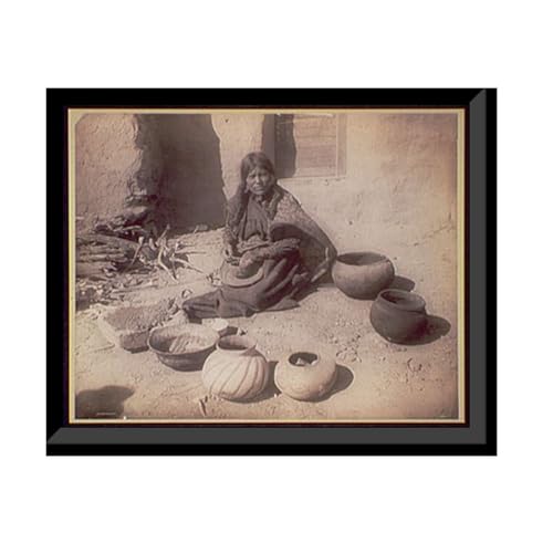 Snapshots of the Past Hopi woman making pottery Timeless Wall Art Print