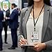 10 Pack - Premium 4X6 Inch Extra Large Badge & Credential Holders with Lanyards - for Special Events and 4 x 6 Tickets by Specialist ID (Black)