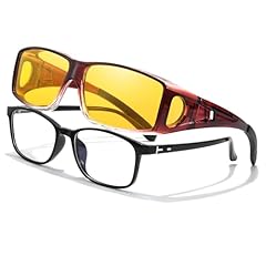 A05 Gradient Brown Frame/ Yellow Lenses Night-vision Glasses