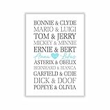 PERSONALISIERUNG: Um uns Ihre gewünschten personalisierbaren Daten (Namen & Datum) mitzuteilen, nutzen Sie bitte die Option 