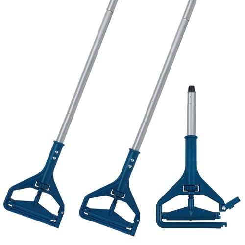 KalTell 2PK Commercial Quick-Change Iron Mop Handle Heavy Duty Mop Head Replacement Holder for Wet Mop Floor Cleanig Janitor Supplies