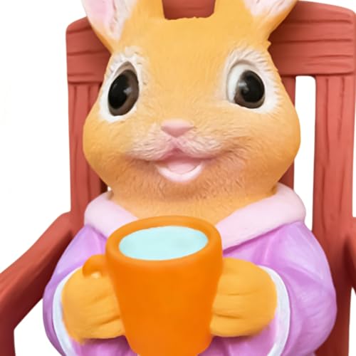 Statue de lapin de jardin, figurine extérieure étagère et décoration de Pâques - 7