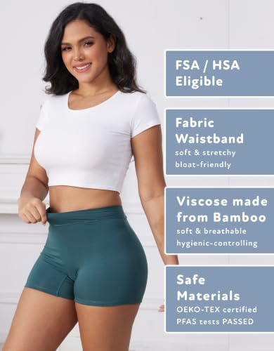 Image of Goat Union Overnight Period Shorts for Women - 2 inch Absorbent Sleep Period Boyshorts Heavy Flow