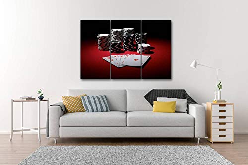 Royal Flush Pokers And Pictures Print On Canvas Wall Artwork Modern Photography Home Decor Unique Pattern Stretched And Framed 3 Piece #TOP3