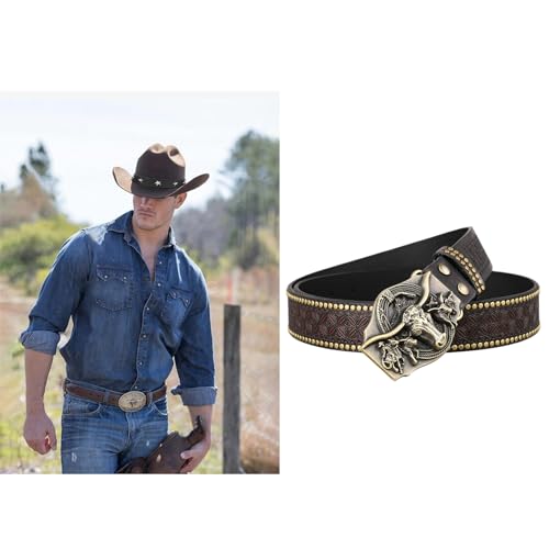 Western Leathers Buckle Belts Cowboy Metal Buckle Belt Floral Engraved Buckle Belt For Men Jeans Decoration Western Belts3