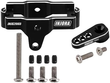 Miniatura 2 de INJORA 15.4 lbs Servo INJS2065 con soporte y servo cuerno para TRX4M TRX4MT 118 RC Crawler piezas de actualización, alto par impermeable