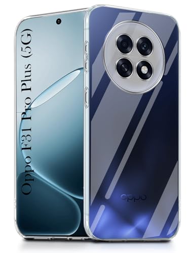 Image of Jkobi Silicone Back Cover Case for Oppo F31 Pro Plus (Clear Shockproof Case with Camera Protection | Soft and Flexible | Transparent)