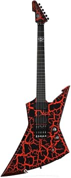 Schecter BalSac E-1 FR Electric Guitar - Black Orange Crackle