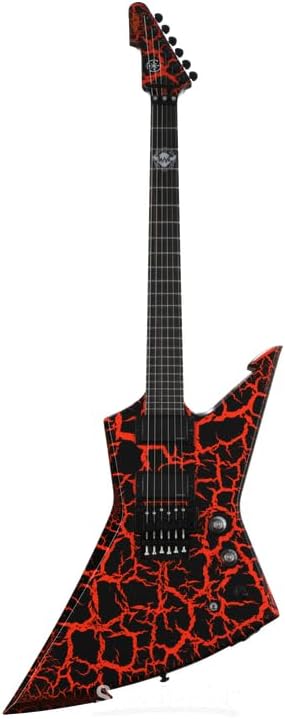Schecter BalSac E-1 FR Electric Guitar - Black Orange Crackle