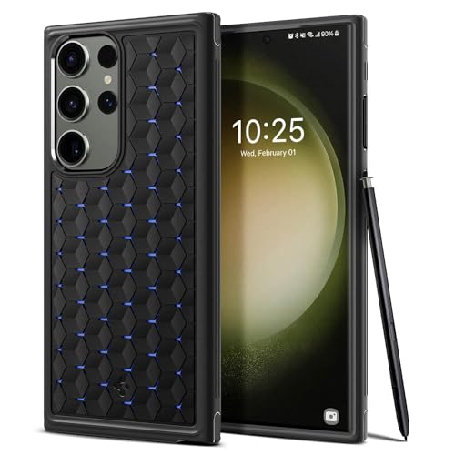 Image of Spigen Cryo Armor Back Cover Case Compatible with Galaxy S23 Ultra (TPU + Poly Carbonate | Matte Black)
