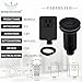 SINKINGDOM Garbage Disposal Air Switch Kit with Long Button, Matte Black (Brass Cover)
