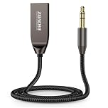 ZOACHII Bluetooth 5.4 Car Aux Adapter, Hands-Free Calling, Wireless Music Streaming for Car Stereo Speakers, Audio System