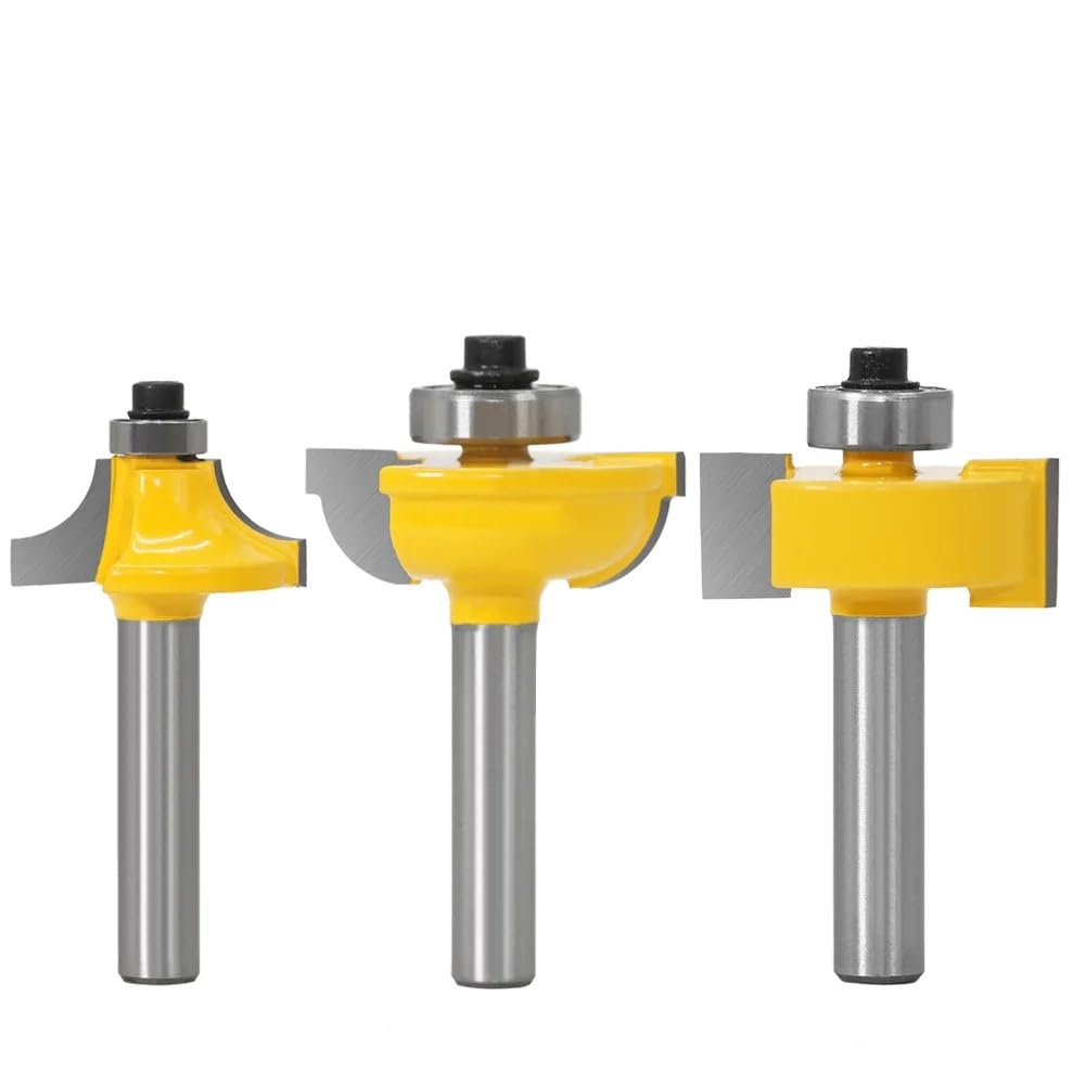 3 sztuk 12.7mm 8mm 12mm węglika spiekanego do obróbki drewna frez drzwi i okien frezy grawerka Cnc nóż(12mm shank-3pcs)