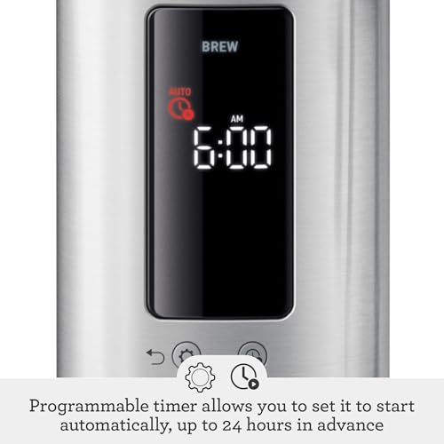 Breville Luxe Drip Coffee Machine BDC415BSS, Brushed Stainless Steel, Glass Carafe by Breville - Image 9