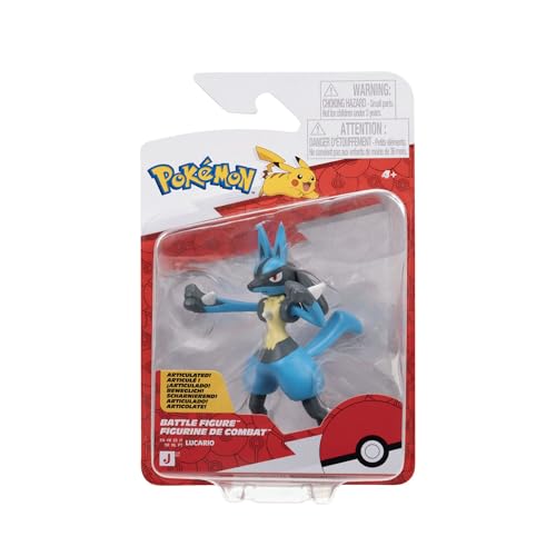 Figura de Batalla Pokémon PKW4868 Lucario - Juguete Oficial de Pokémon para Niños de 4+ Años