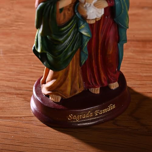 Estatua Sagrada Familia 13.8 cm Figura Religiosa Decorativa miniatura 5