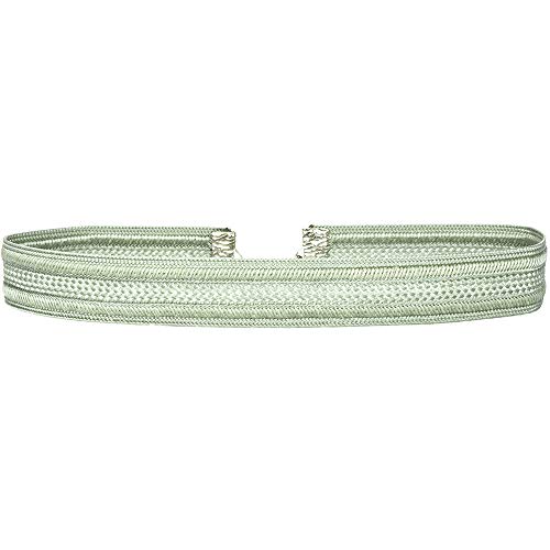 Twilight's Fancy Thin Regal Satiny Trim Choker Necklace (Gray, Small)
