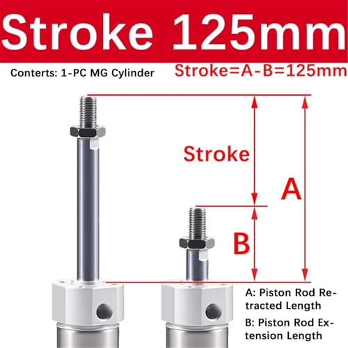 Vérin pneumatique en acier inoxydable double effet pour automatisme précis 32x125 - 3