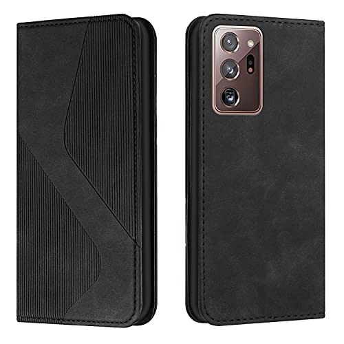 Mo-Somnus Compatible with Samsung Galaxy Note 20 Ultra Case, Samsung Note 20 Ultra Case Flip Wallet Leather with Card Holder Magnetic Shockproof Cover for Samsung Note 20 Ultra Phone Cases (Black)