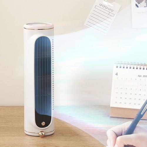 Ventilateur tour sans pale rechargeable de bureau à 3 vitesses - 5