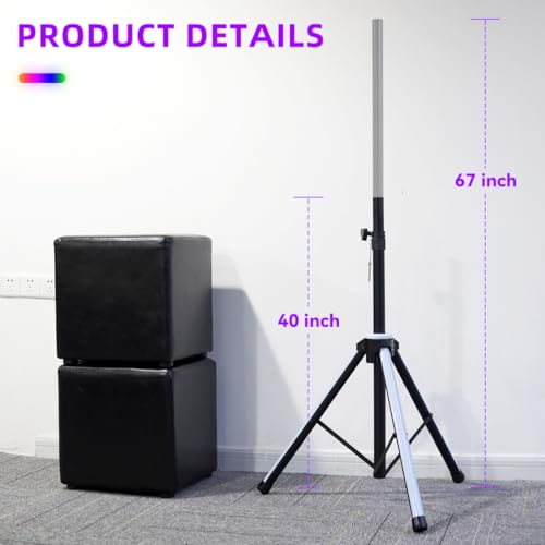 Gzgdljq SP-90A Universal Speaker Stands Pair Led Multi Colors thumb #4