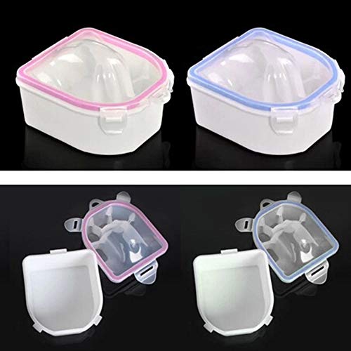2Pcs Soaking Soak Bowl Nail Art Polish Remove Wash Soaker Tray Manicure Spa Tool #TOP3