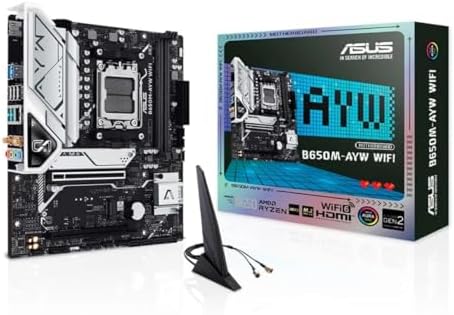 Placa-Mãe ASUS B650M-AYW WIFI mATX, AM5, DDR5, PCIe 5.0, Wi-Fi 6 ...