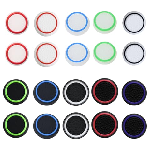 XPEX 20 Stück Controller-Zubehör, PS5 PS4 Xbox One Controller Joystick-Kappen, Daumen-Stick-Griffkappen, Controller-Daumen-Stick-Griffkappen, PS5-Schutzkappen