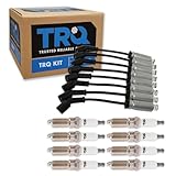 TRQ Ignition Kit Spark Plugs Wire Set Compatible with 15-21 Cadillac 14-21 Chevrolet 14-20 GMC 5.3L 6.2L V8