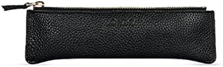 Londo Zippered Genuine Leather Pen and Pencil Case Cosmetic Pouch