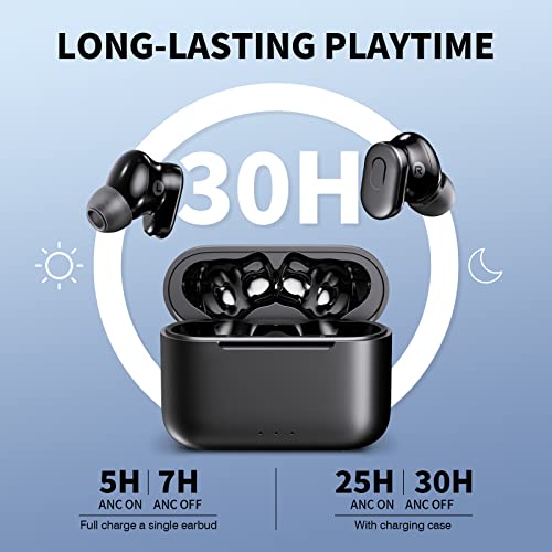 Psier Wireless Earbuds Active Noise Cancelling Bluetooth 5.3 Earbuds With 4 Mics Clear Calls,True Wireless Open Ear Earbuds With Earhooks Sports Headphones For Running, Walking, Workout #TOP2