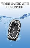 TECART Smart Car Key Case Cover Fits Toyota Hilux Innova Rav4 Fortuner Prado Camry CHR Corolla Highlander Verso Zelas PVC Key Ring Keyless Go Protection 3 Button Carbon Fibre A Blue - Image 5
