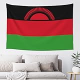 WSSYYBF Wandteppich mit Flagge von Malawi, 152,4 x 101,6 cm, Wandbehang für Heimdekoration