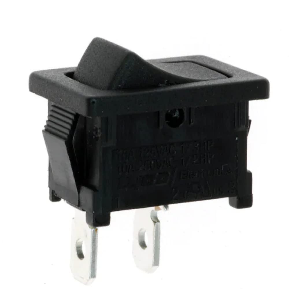 PRASA1-16F-BB000, Switch Rocker ON Off SPST Quick Connect Curved Rocker 16A 250VAC 372.85VA >100000Cycles Tray (25 Items)