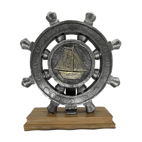 Ship Wheel Decor Rudder Sculpture
