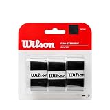 Wilson Unisex Pro Comfort Tennis Racket Overgrip, Black, Pack of 3 UK