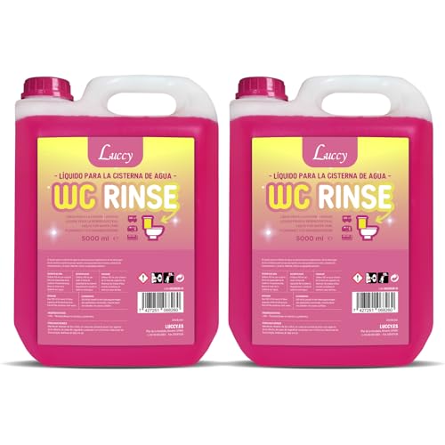 LUCCY WC Rinse 10 Litros - Fórmula Mejorada Aditivo para Cisterna del Inodoro - Limpieza y Desinfección de la Taza del WC