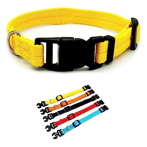ChioSun Adjustable Nylon Dog Collar, Yellow Cover