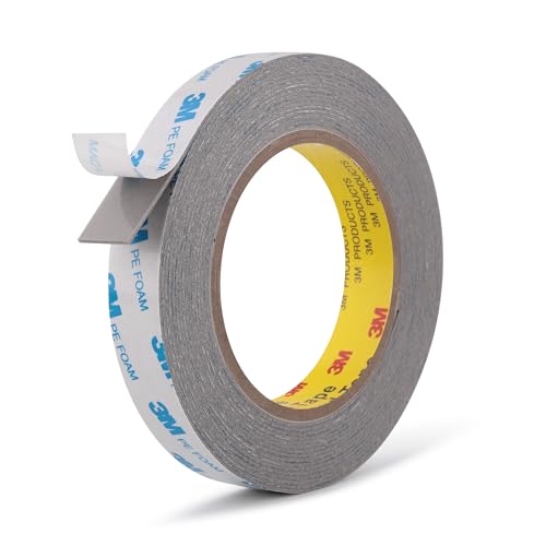 Image of Double Sided Tape Gray Foam Tape Heavy Duty 3 /4 inch x 18Ft Made of 3M Mounting Tape Joining Foam Strips for Banners Posters Alarms Window Shades Trims and Other Home Office or Industrial Use