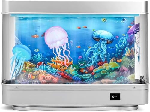 Queeninget観賞魚シミュレーションライト、水槽、LEDフェンス、デスクトップホームデコレーション、 (B)