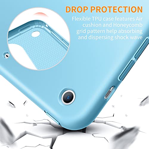 Dtto Mini Case For Ipad Mini 3/2/1, (Not Compatible With Mini 5Th Generation 2019) Ultra Slim Lightweight Smart Case Trifold Cover Stand With Flexible Soft Tpu Back Cover [Auto Sleep/Wake], Sky Blue #TOP3