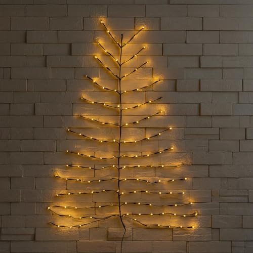 Spetebo LED Weihnachtsbaum Wandbild für Außen mit Netzstecker - 136...